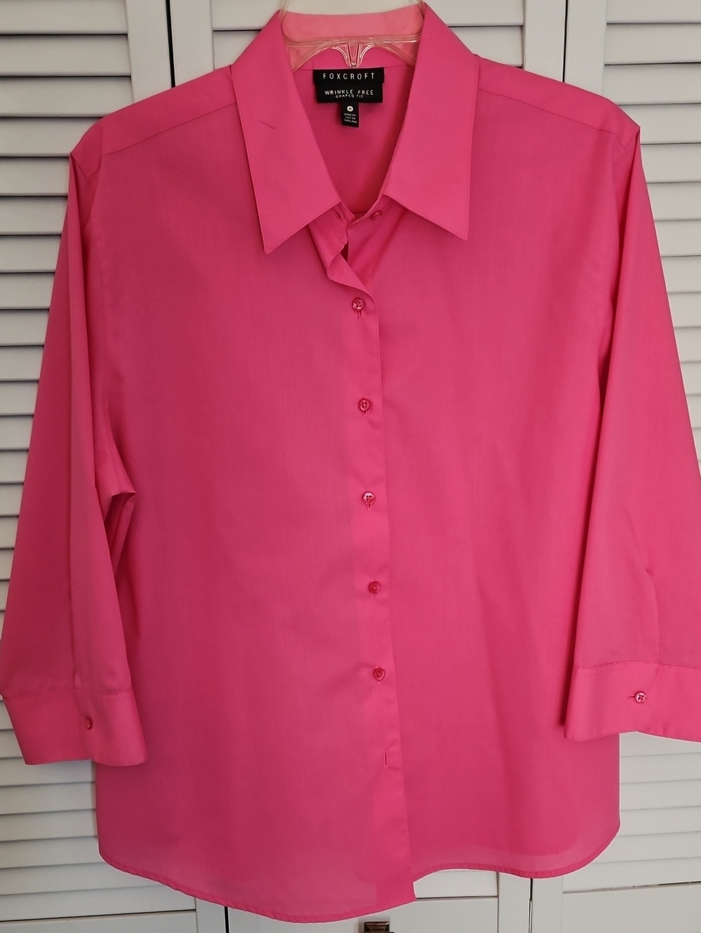 FOXCROFT WRINKLE FREE BUTTON FRONT BLOUSE SZ 18